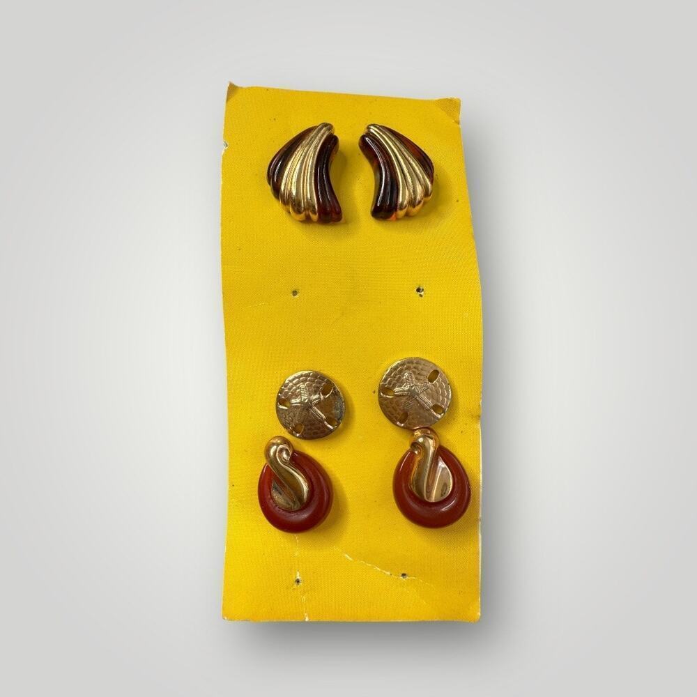 Vintage Avon Earrings Set – 3 Pairs Stud Earrings